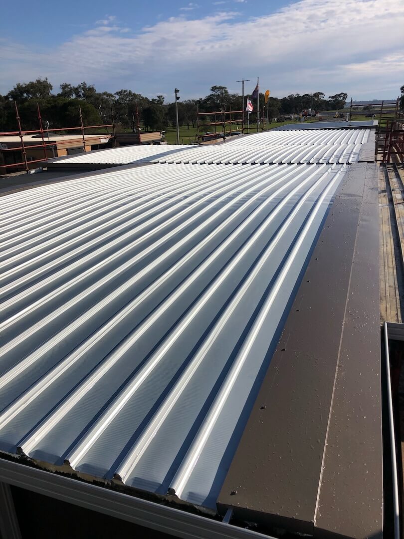 Dow Administration rooftop corrugated roofing